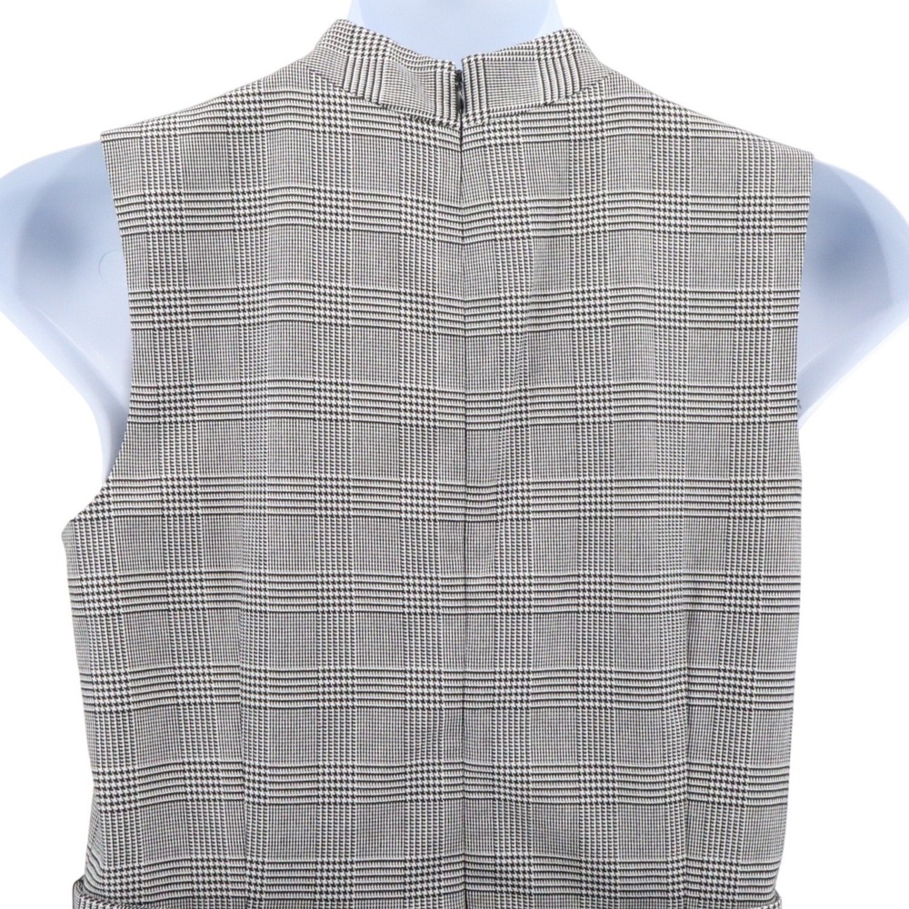 NWT Ann Taylor Glen Plaid Belted Sheath Work Office Dress Gray Size 12 - Picture 5 of 7